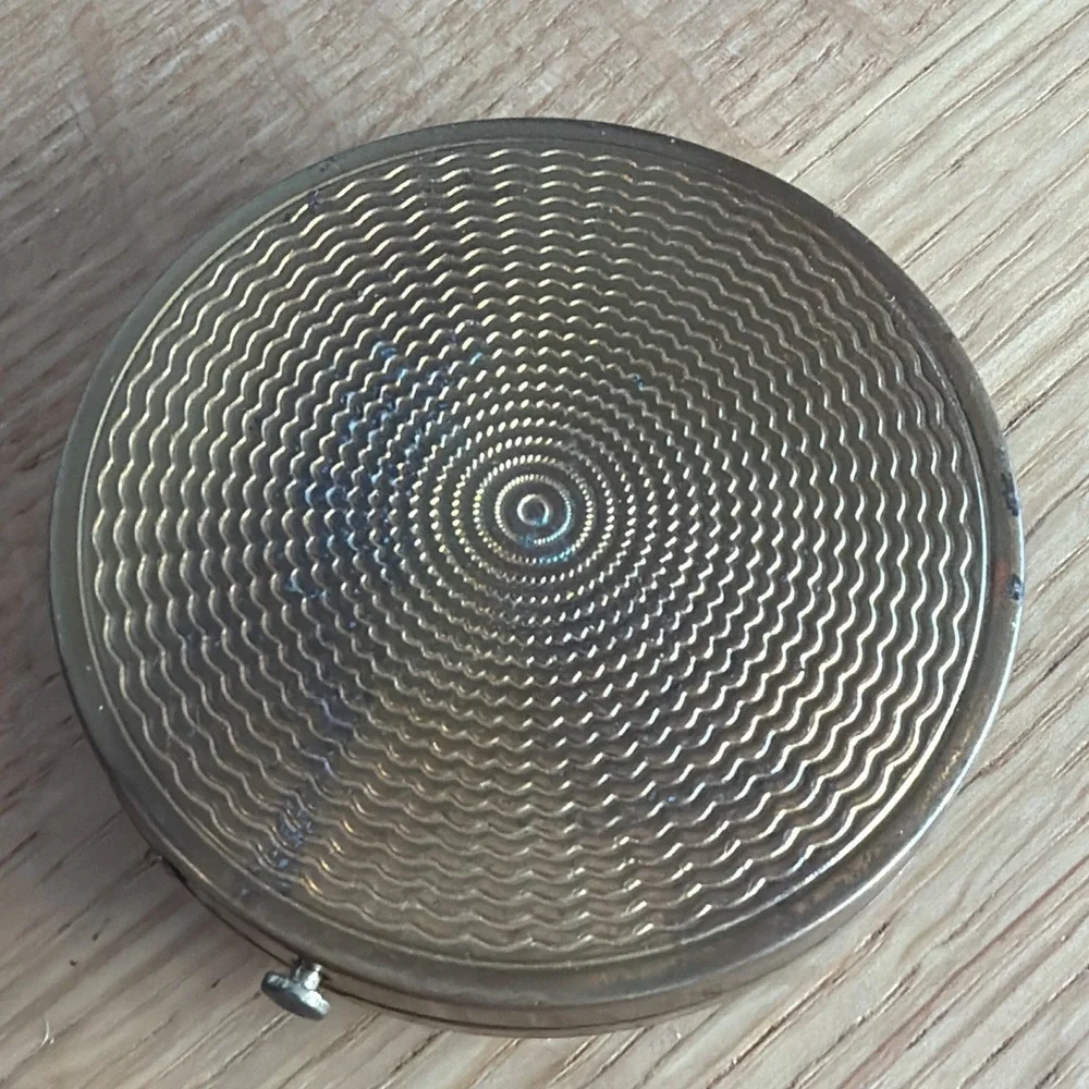 Vtg 50-60'S Collectible DORSET FIFTH AVE Makeup Compact Puff Empty / Gold Tone
